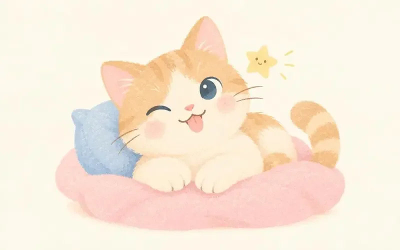 表情逗趣的猫咪插画